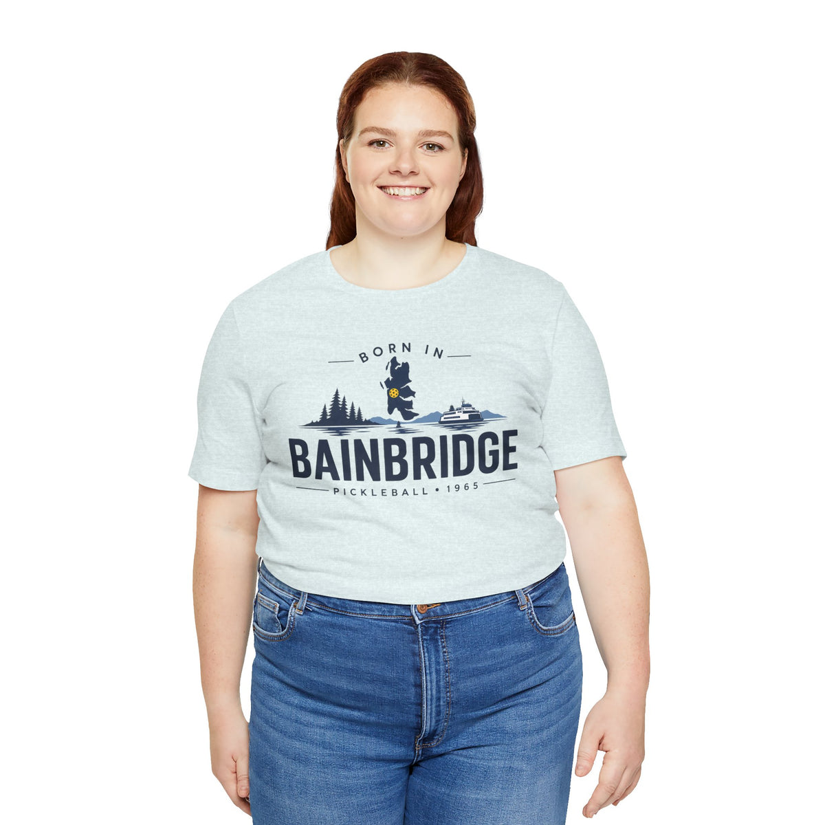 Born in Bainbridge Pickleball 1965 Tee | Bainbridge Island Washington