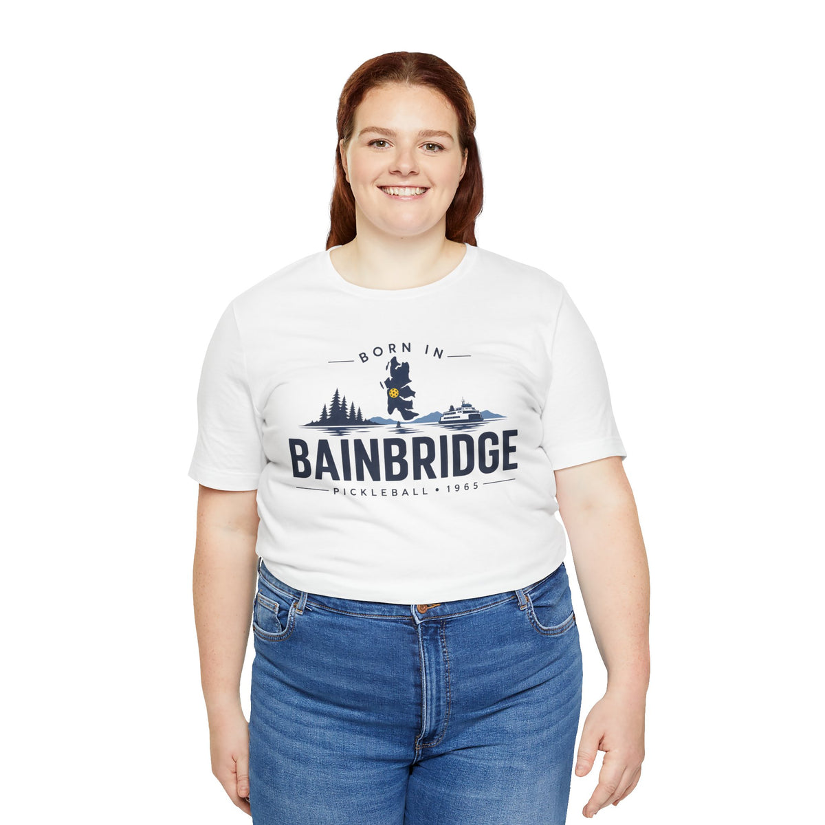 Born in Bainbridge Pickleball 1965 Tee | Bainbridge Island Washington