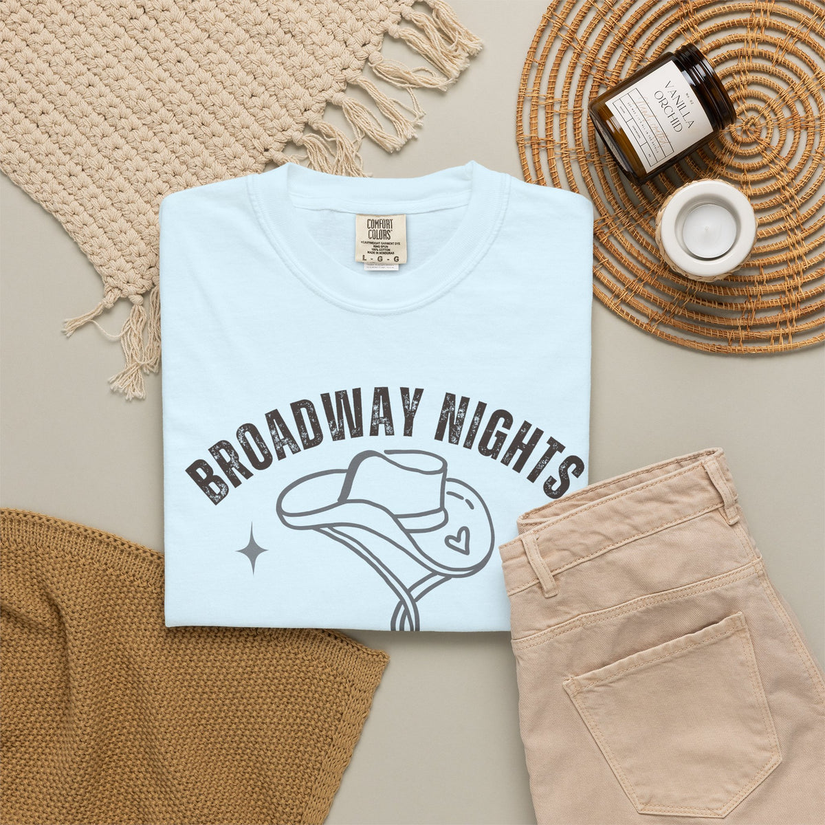 Broadway Nights Under the Nashville Lights Comfort Colors¬Æ T-Shirt