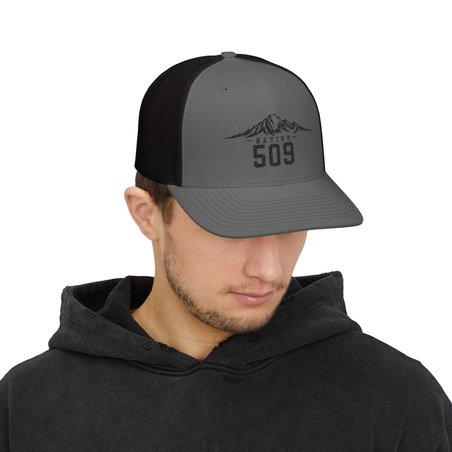Native 509 Trucker Hat | Cascades Mount Stuart | Mountains 509 Snapback Cap | Central Washington