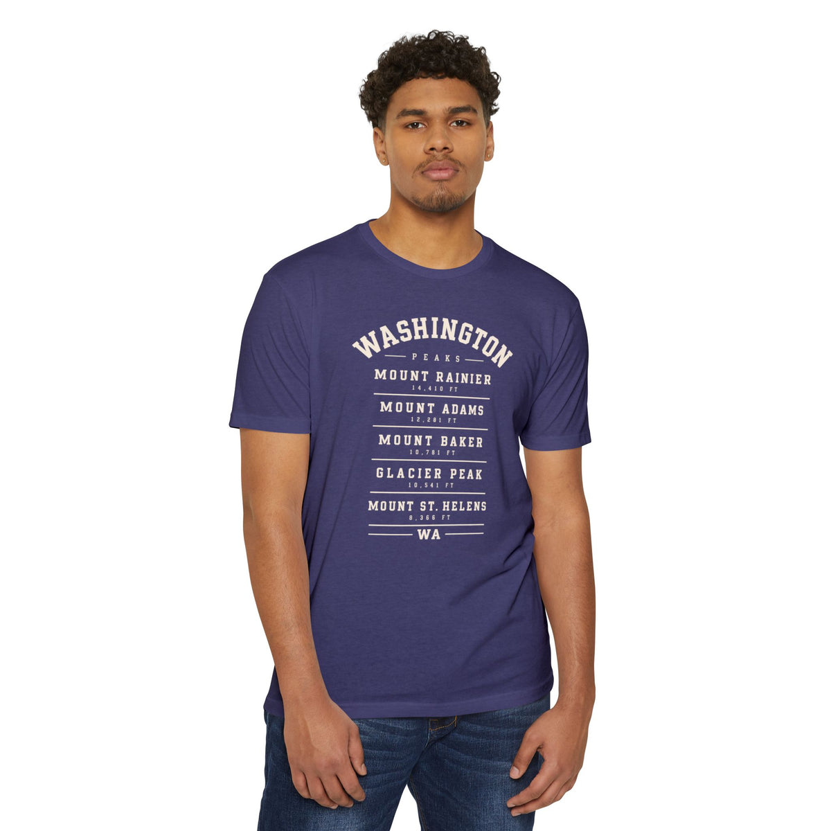 Washington Mountains T-Shirt, Vintage State Park Peaks Tee
