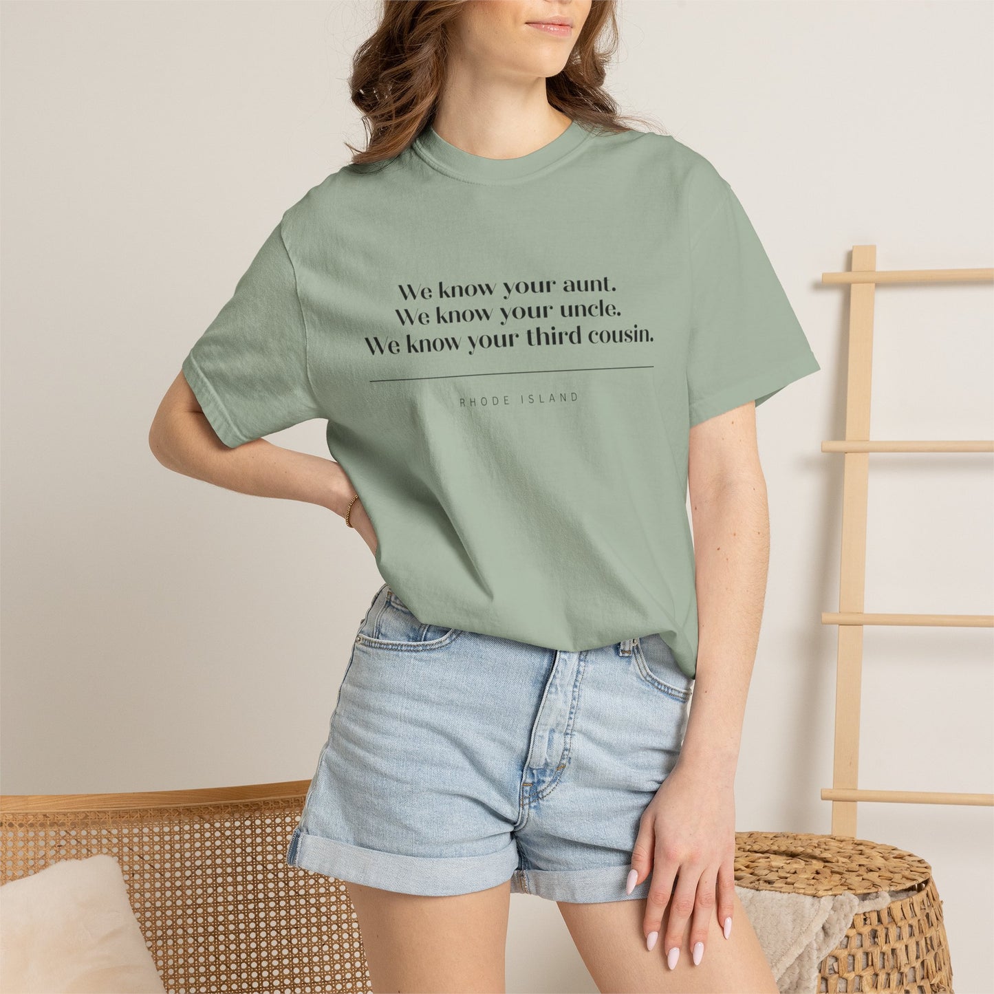 We Know Your Aunt Shirt, Rhode Island Tee, RHORI Inspired Shirt, Ocean State Gift, Everyone Knows Everyone Tee