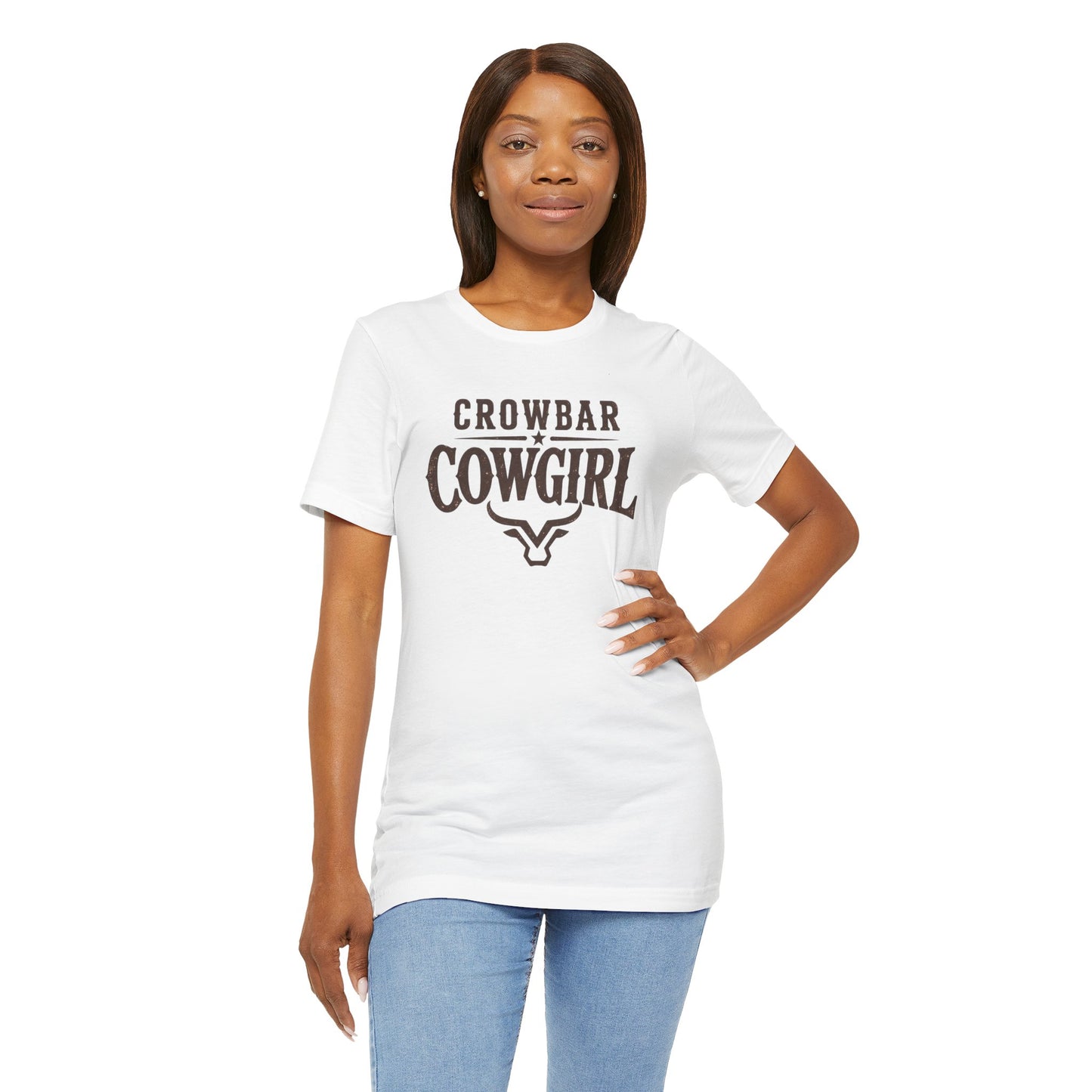 Crowbar Cowgirl Western Graphic Tee | Bella+Canvas 3001 | Rodeo Shirt
