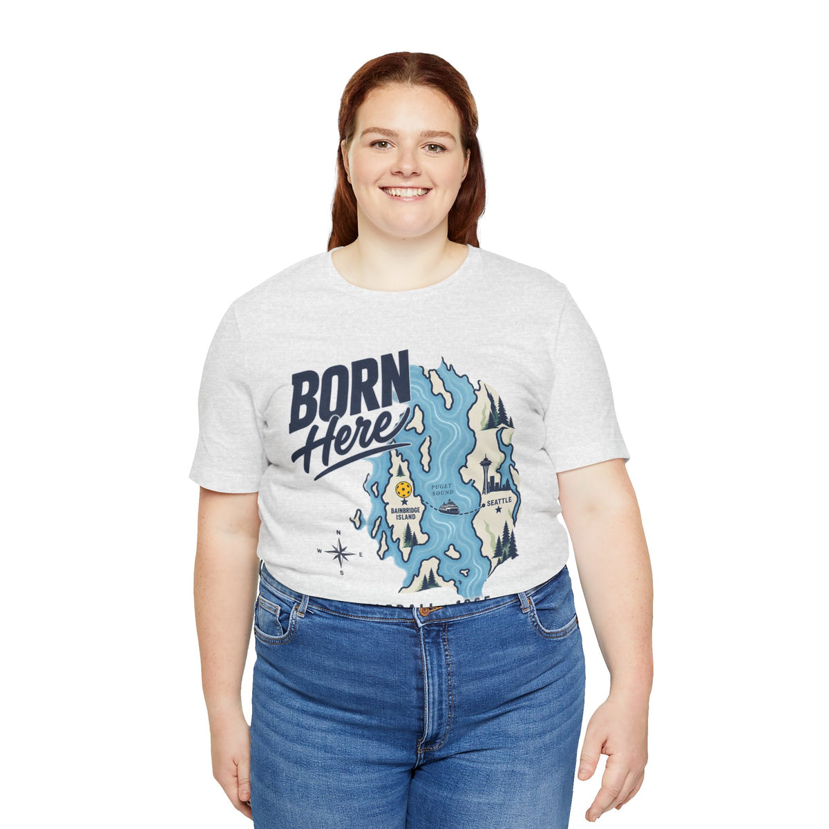 Copy of Born Here Bainbridge Island Pickleball 1965 Unisex Tee