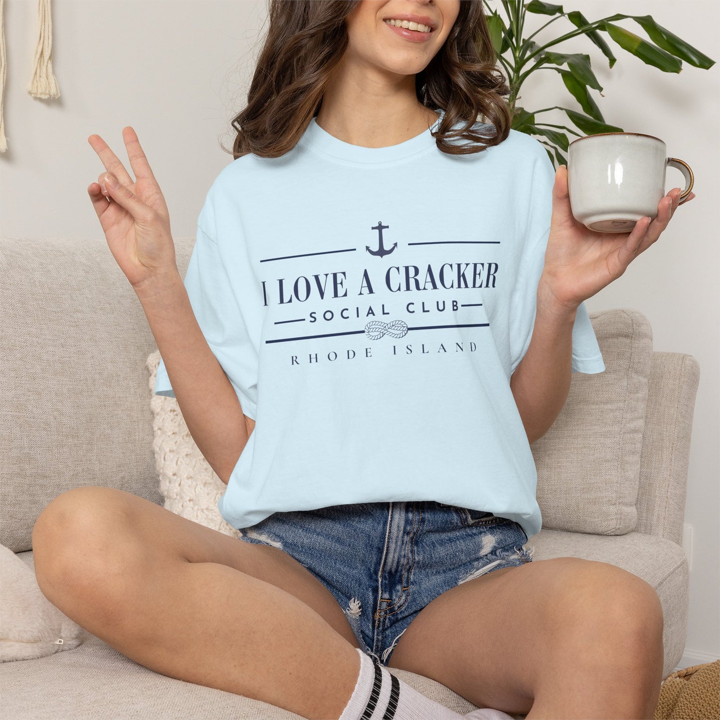 I Love a Cracker Social Club T-shirt | Nautical Anchor Rhode Island