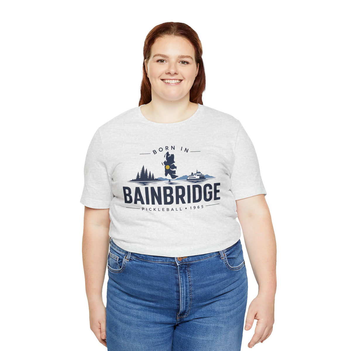 Born in Bainbridge Pickleball 1965 Tee | Bainbridge Island Washington