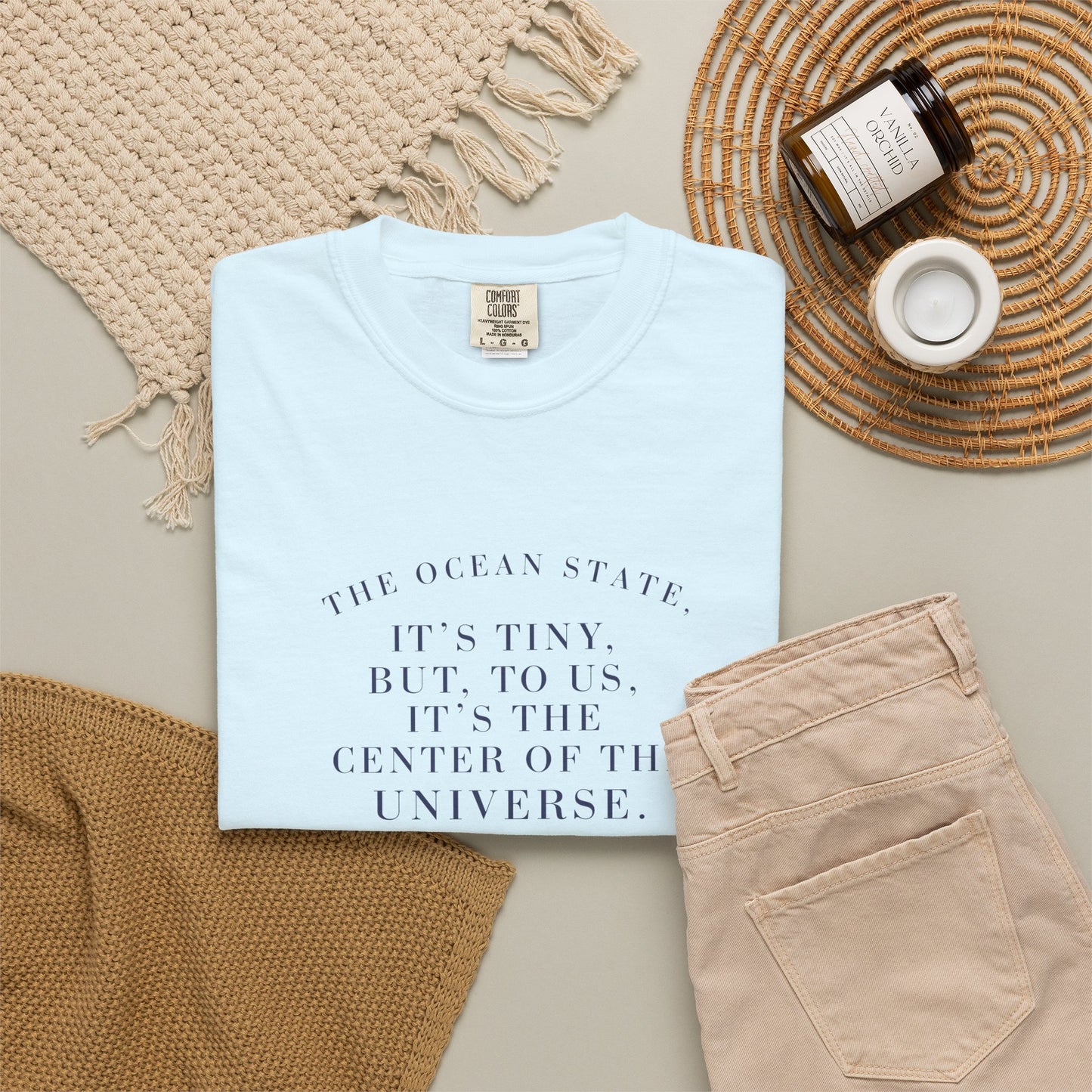 Rhode Island Ocean State Center of the Universe Local Pride tee
