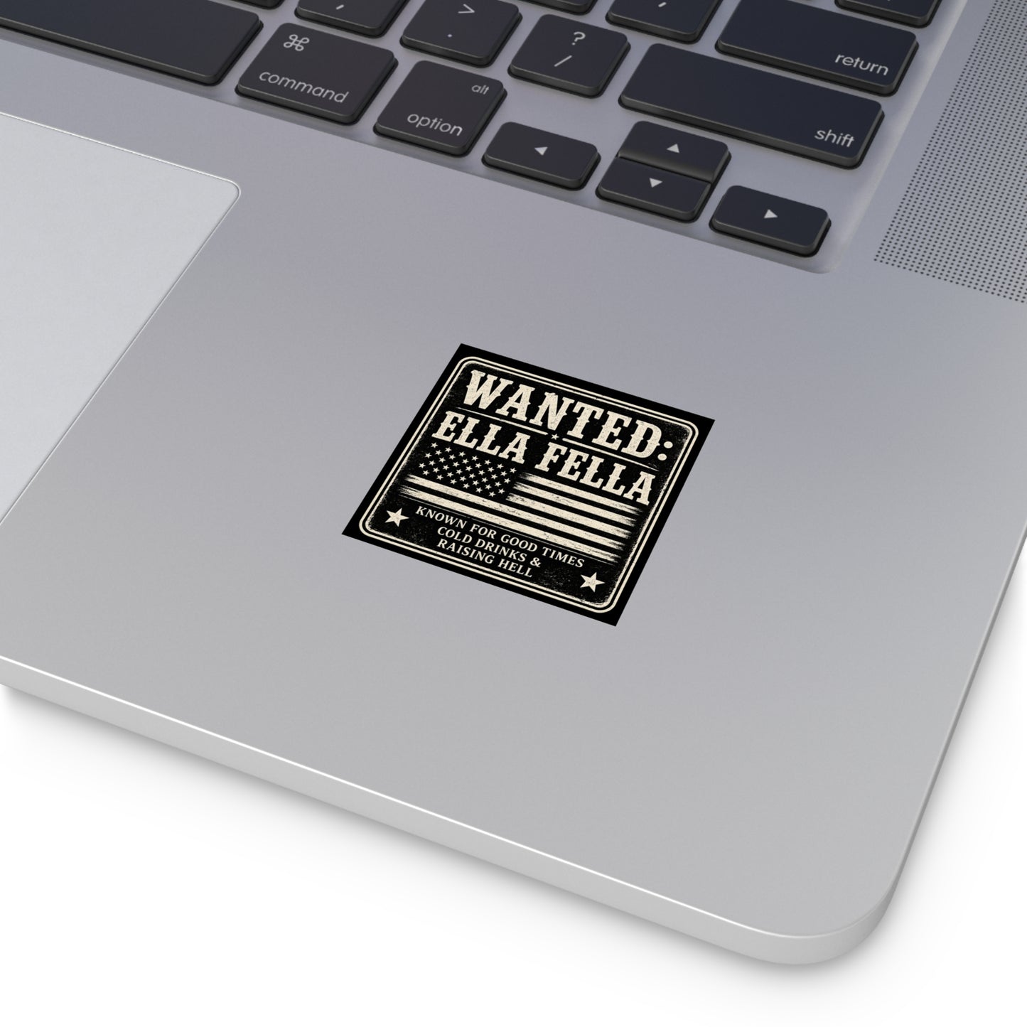 Wanted Ella Fella Sticker | Vintage Western Vinyl Decal | Cowboy Country Sticker | Rodeo Gift | Laptop Water Bottle Sticker