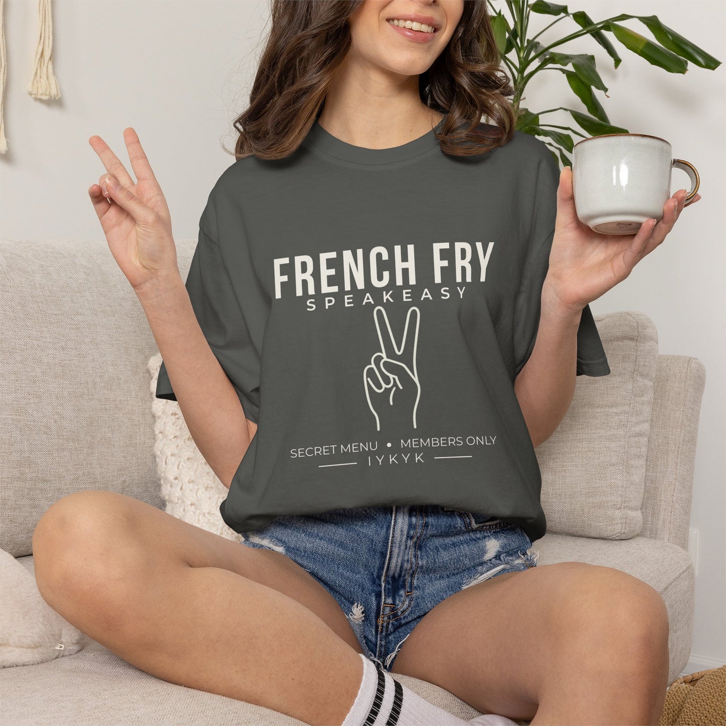 French Fry Speakeasy Shirt, Secret Menu Graphic Tee, IYKYK Shirt, Funny Viral Tee, Minimalist Comfort Colors Shirt