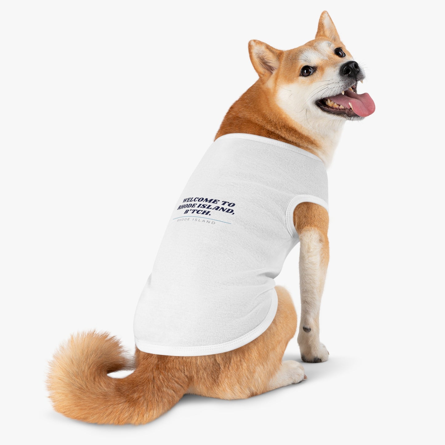 Rhode Island Dog Shirt Pet Clothes Welcome To Rhode Island B*tch Funny Puppy Tee