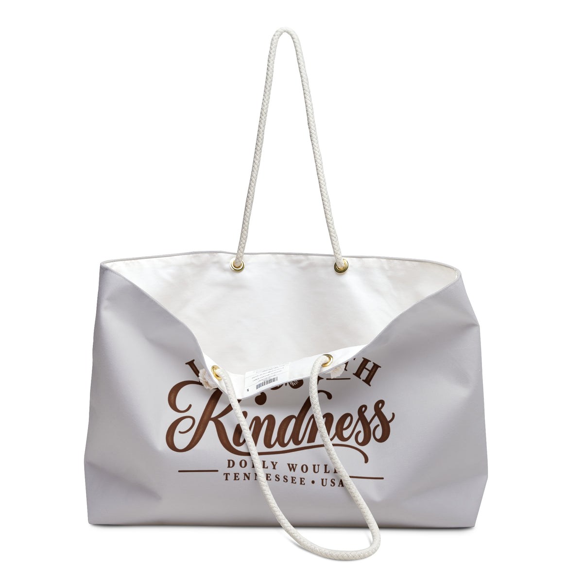 Lead With Kindness Dolly Would Weekender Tote Bag – Gray
