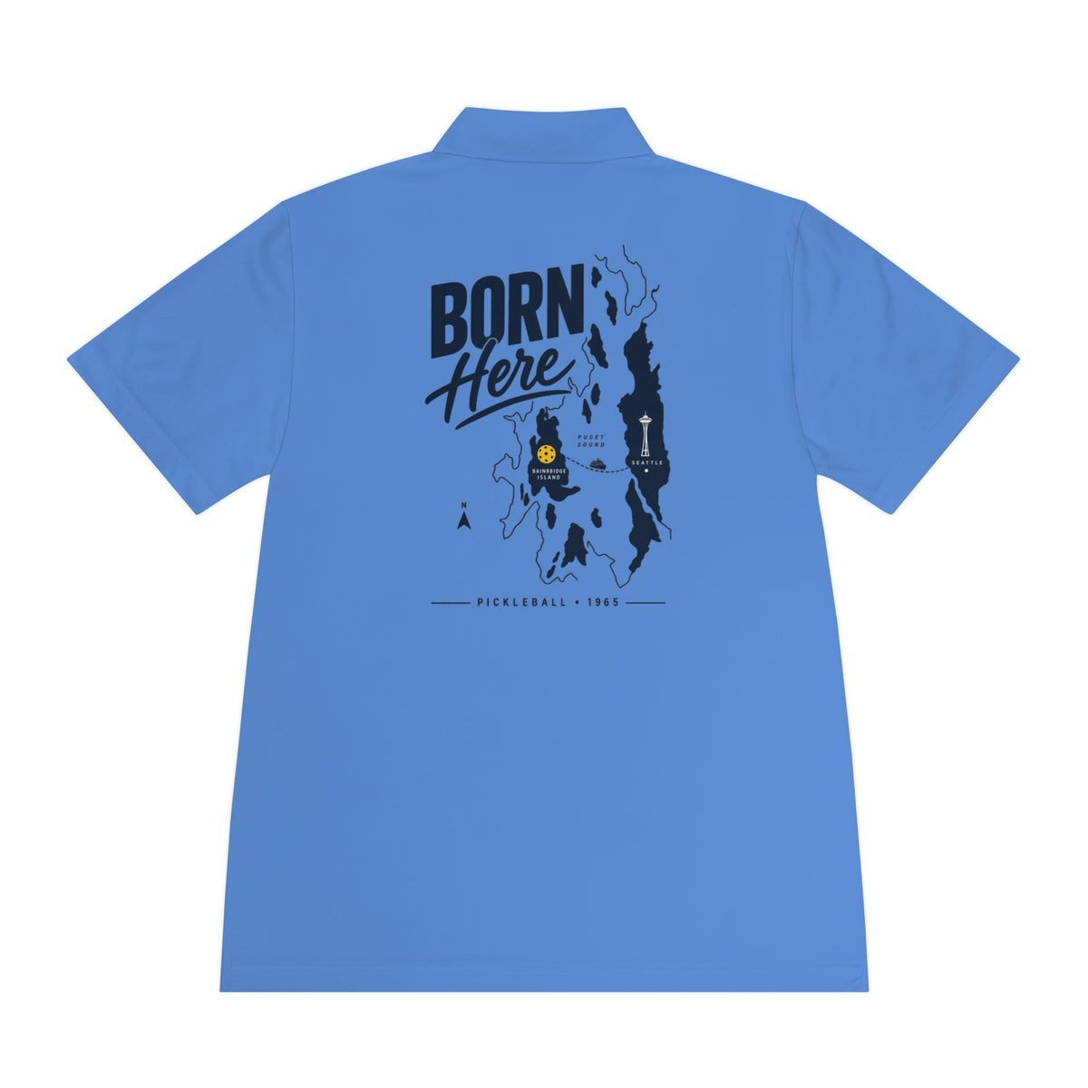 Bainbridge Island Born Here Performance Pickleball Polo – Men’s