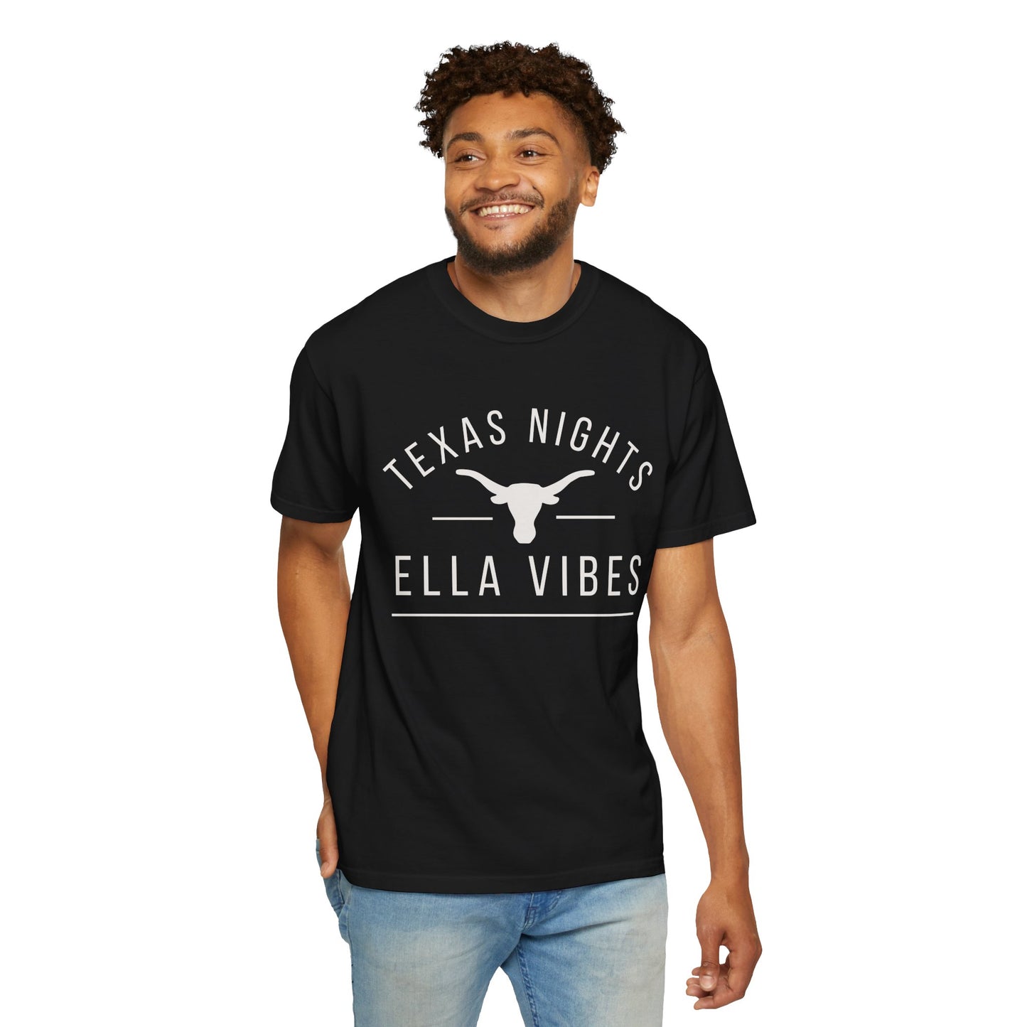 Texas Nights Ella Vibes Shirt Country Music Longhorn Western Graphic Tee