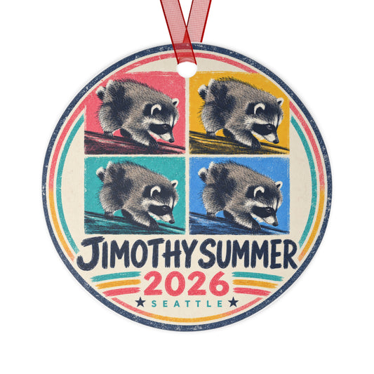 Jimothy Summer 2026 Christmas Ornament, Seattle Raccoon Ornament, Funny Seattle Gift, Raccoon Holiday Ornament, Pacific Northwest Decor