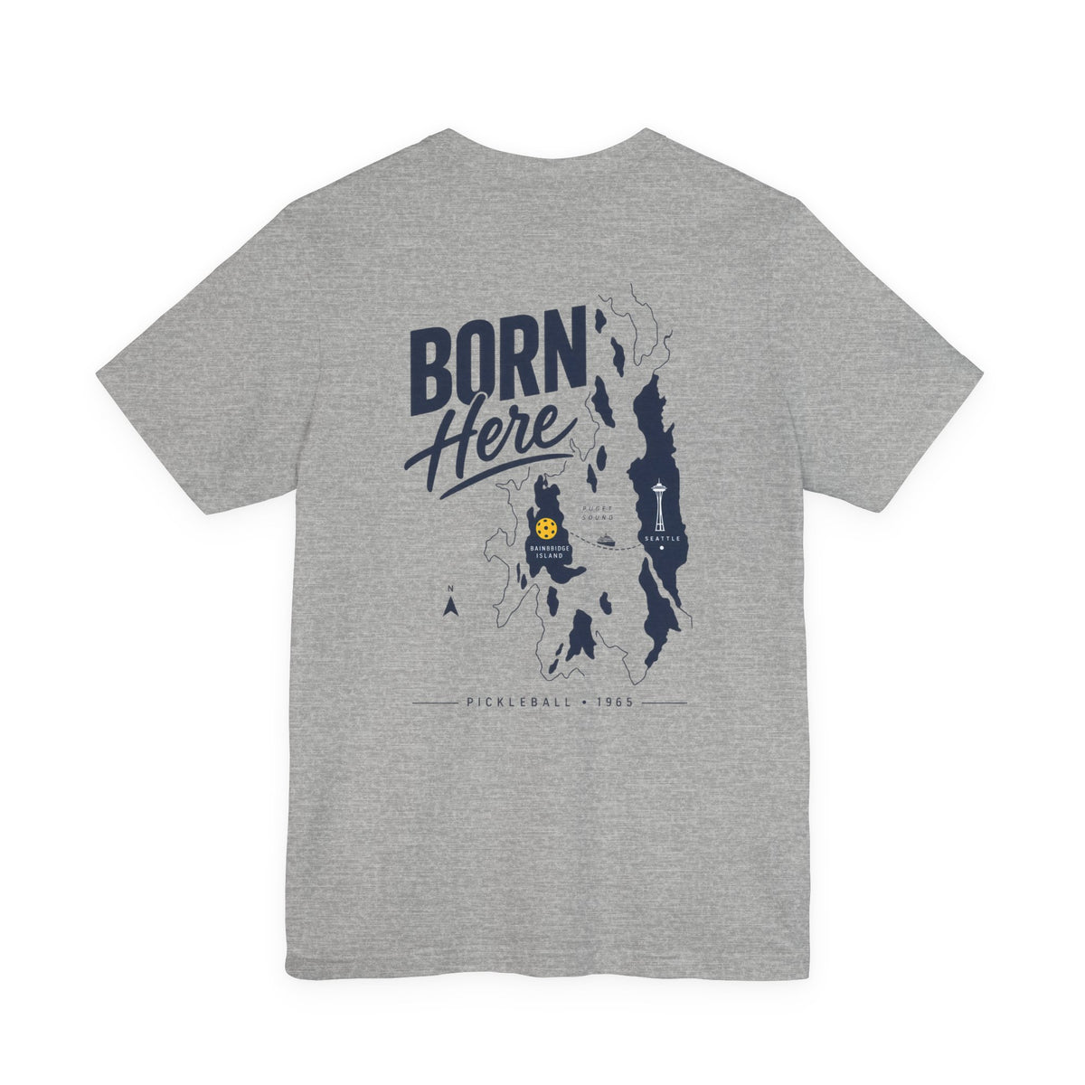 Bainbridge Island Pickleball 1965 Front & Back Tee
