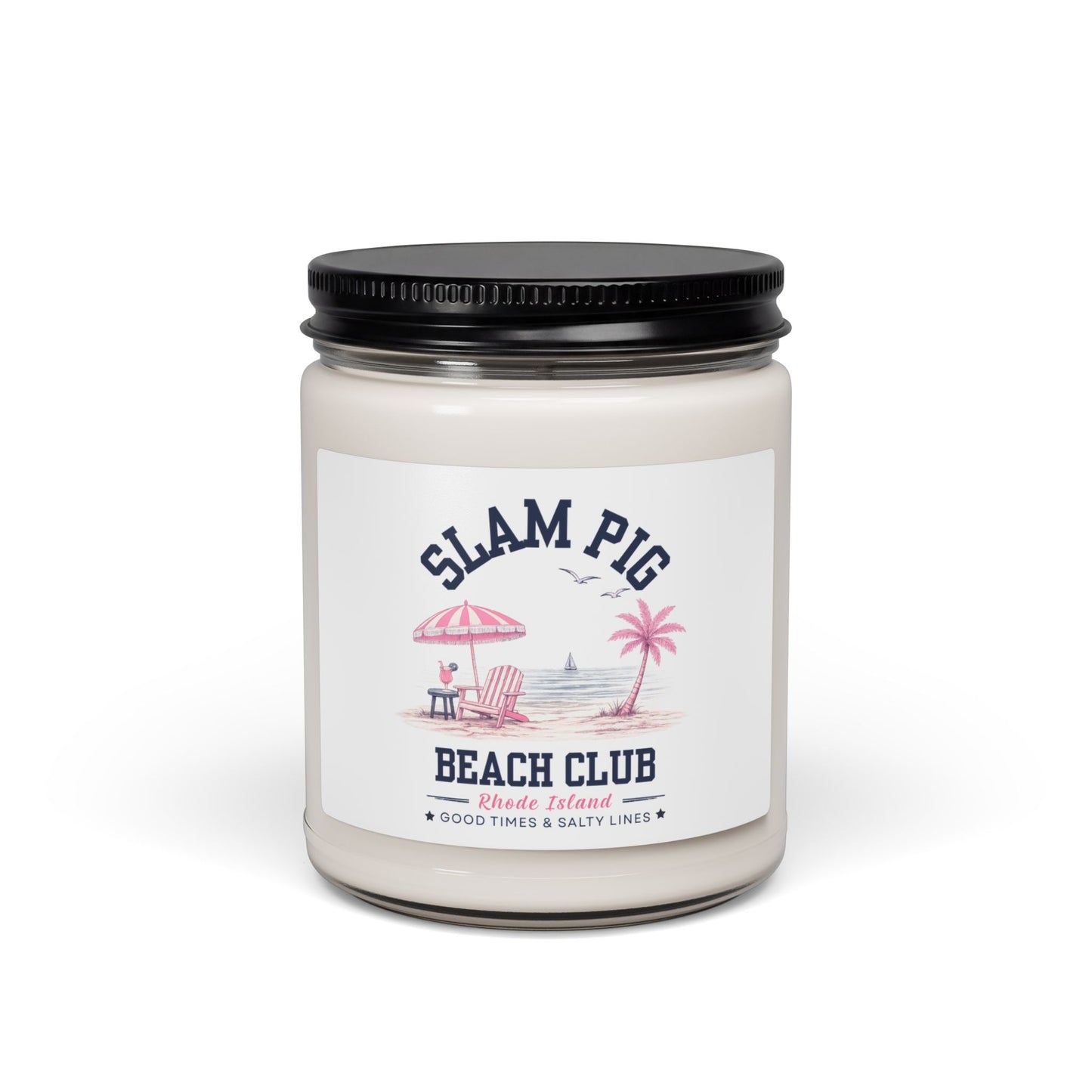 Slam Pig Beach Club Candle, Rhode Island Coastal Candle, Beach House Decor, Summer Soy Candle, Nautical Gift, Beach Lover Gift, RHORI