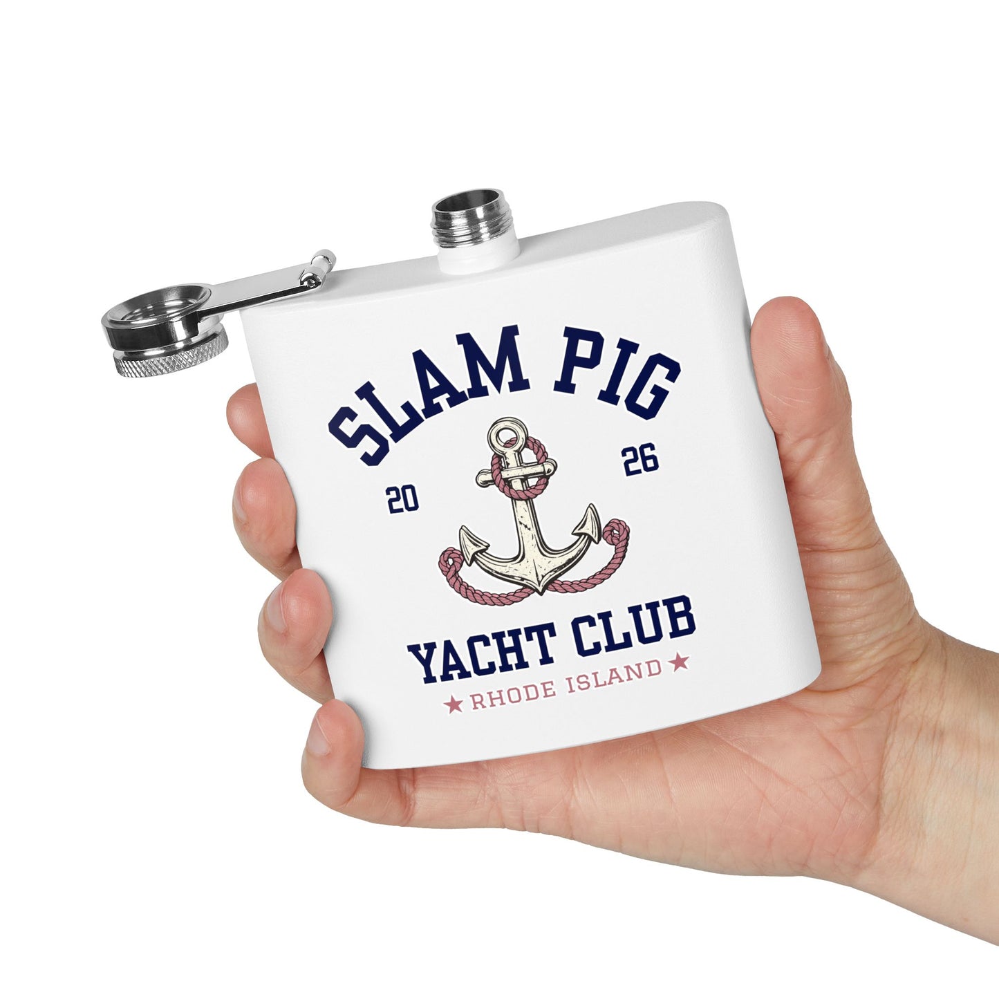 Slam Pig Yacht Club Flask, Bachelor Party Flask, Bachelorette Gift, Groomsmen Flask, Boat Party Flask, RHORI Inspired, Girls Trip