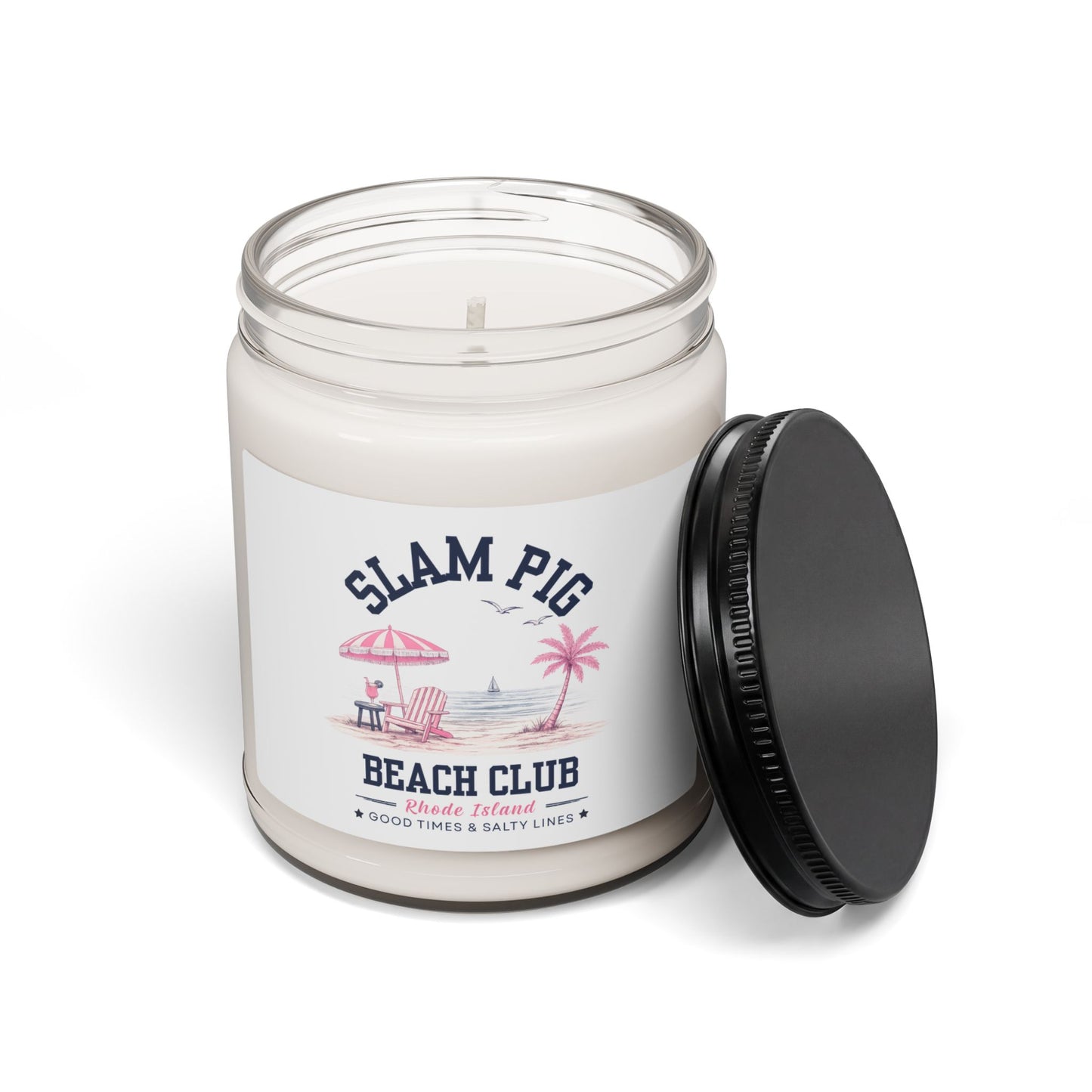 Slam Pig Beach Club Candle, Rhode Island Coastal Candle, Beach House Decor, Summer Soy Candle, Nautical Gift, Beach Lover Gift, RHORI