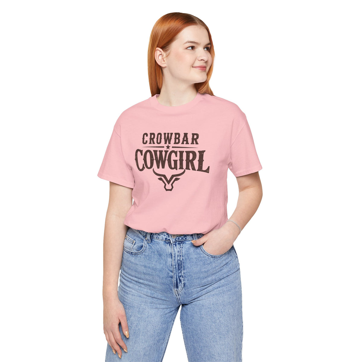 Crowbar Cowgirl Western Graphic Tee | Bella+Canvas 3001 | Rodeo Shirt