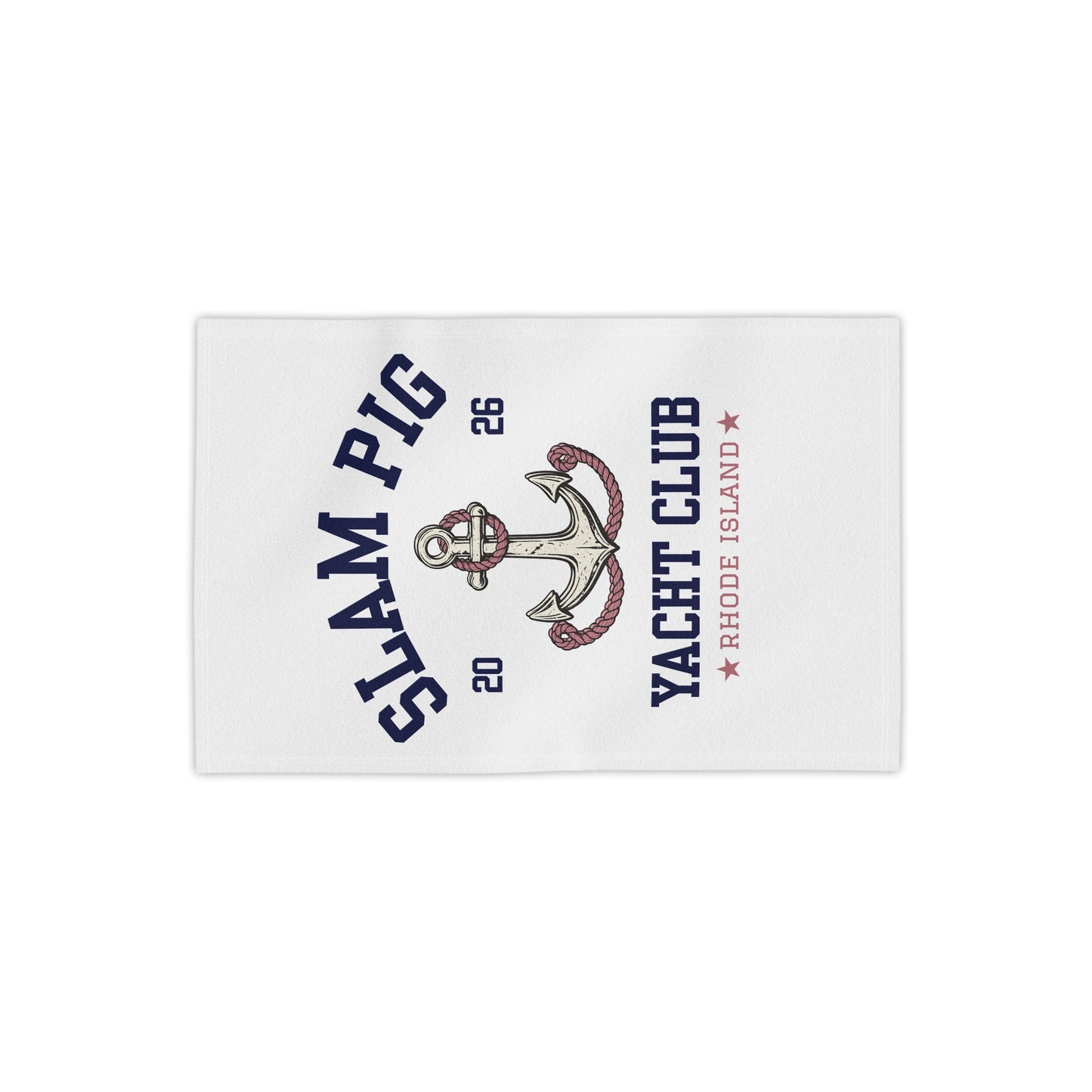 Slam Pig Yacht Club Towel, Rhode Island Yacht Club Towel, Coastal Pool Towel, Pink Navy Yacht Towel, Summer Vacation Gift, RHORI