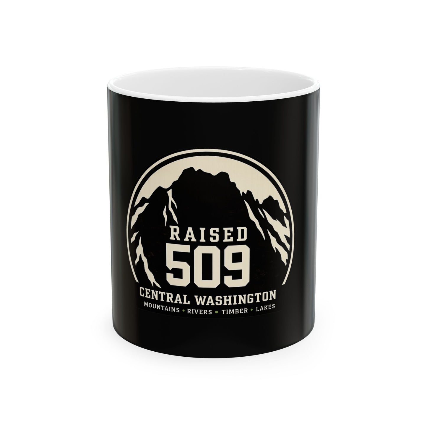 Raised 509 Coffee Mug | Central Washington Mug | 509 Area Code Gift | Mountain Coffee Cup | Spokane Wenatchee Yakima Gift