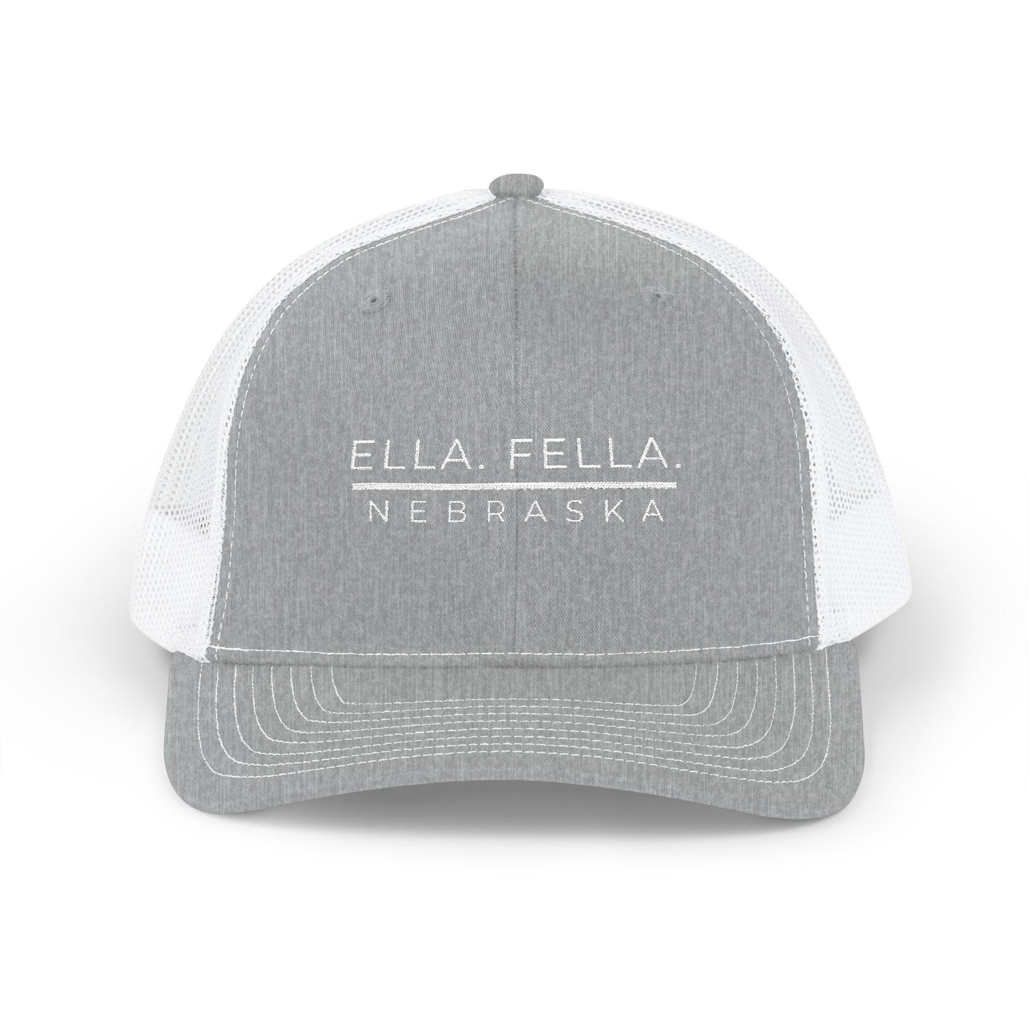 Ella Fella Nebraska Trucker Cap | Embroidered Snapback Hat | Lincoln Concerts