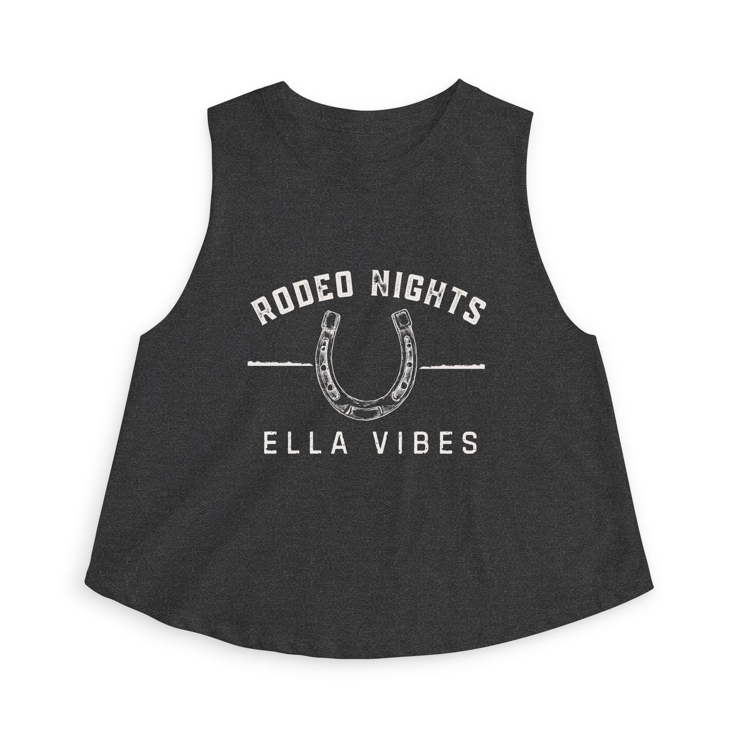 Rodeo Nights Ella Vibes Cowgirl Graphic Crop Top | Western Horse Rider Design