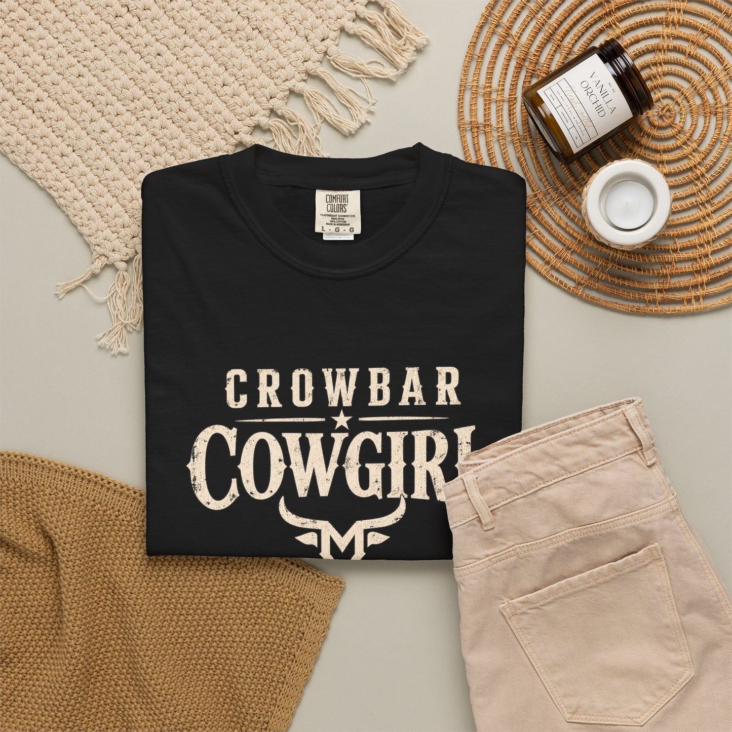 Crowbar Cowgirl T-shirt | Western Bull Skull Graphic | Missouri Bravo Show