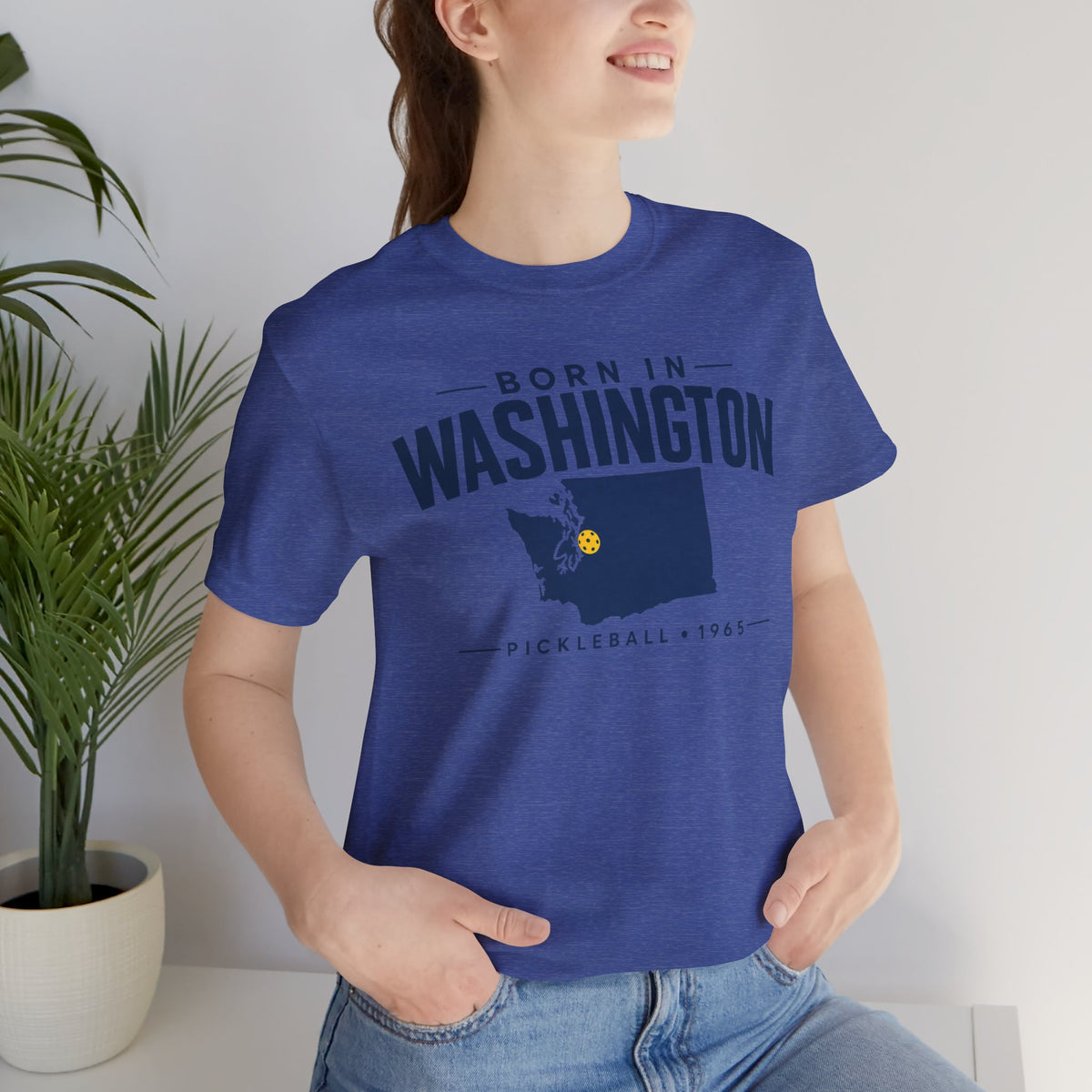 Born in Washington Pickleball 1965 Unisex Tee