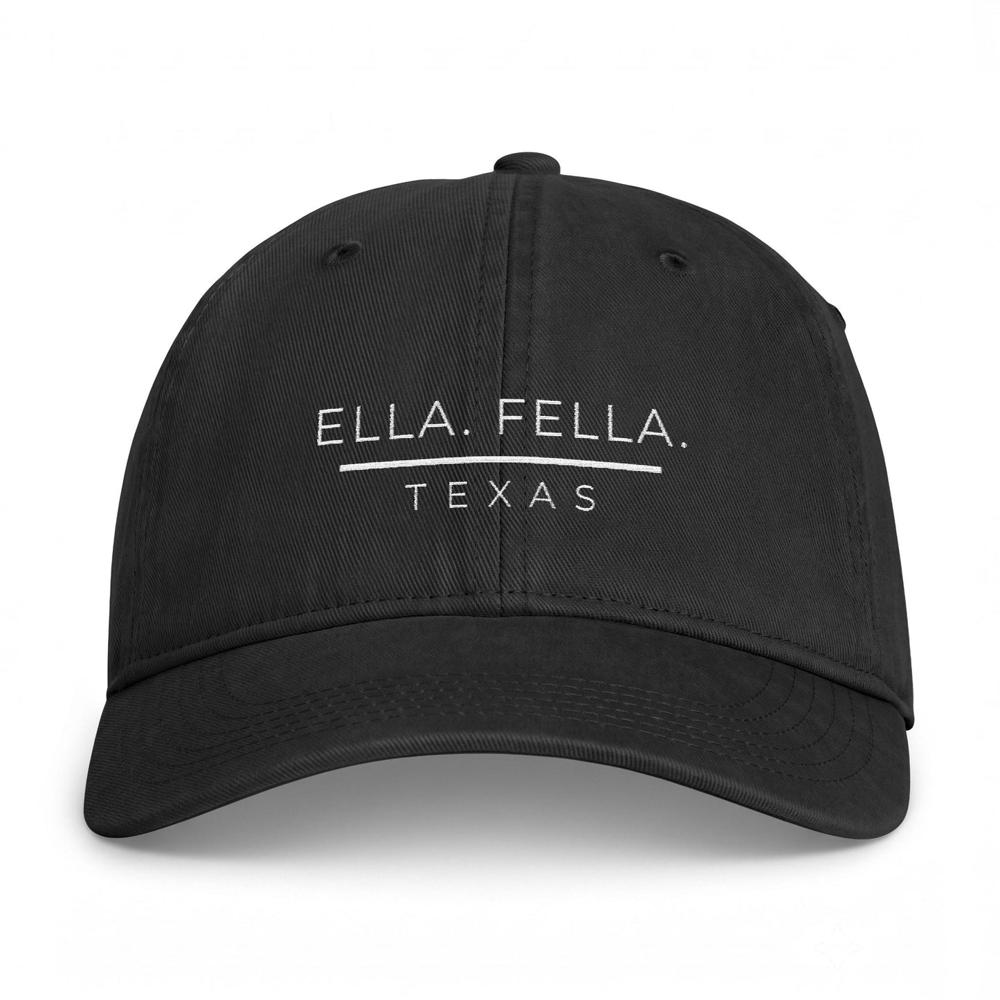 Ella Fella Texas Dad Hat, Embroidered Cotton Baseball Cap, Vintage Washed Adjustable Hat, Texas Gift for Men, Coastal Cap
