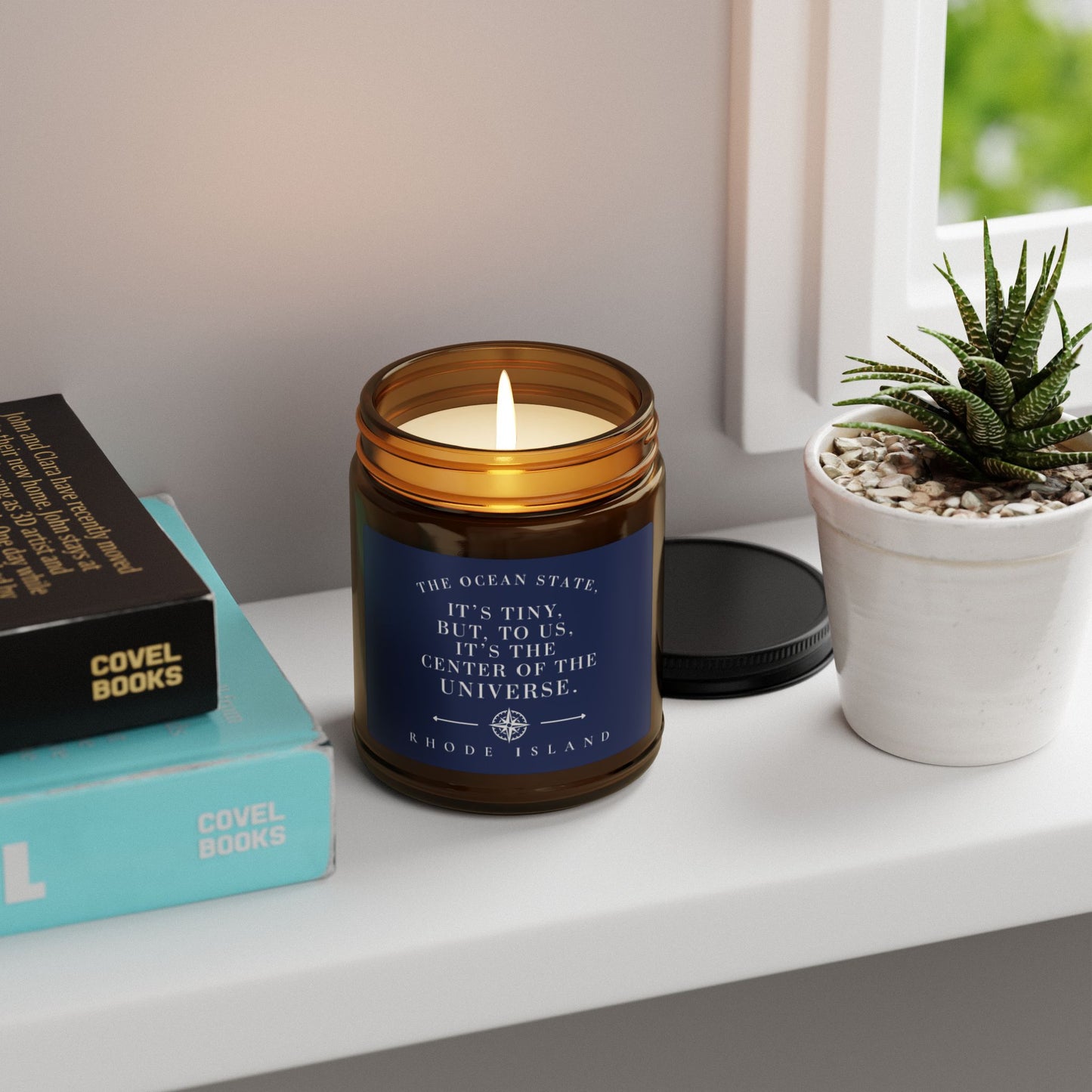 Rhode Island Candle | Ocean State Gift | Rhode Island Home Decor | Rhode Island Quote Candle | New England Gift | Soy Candle