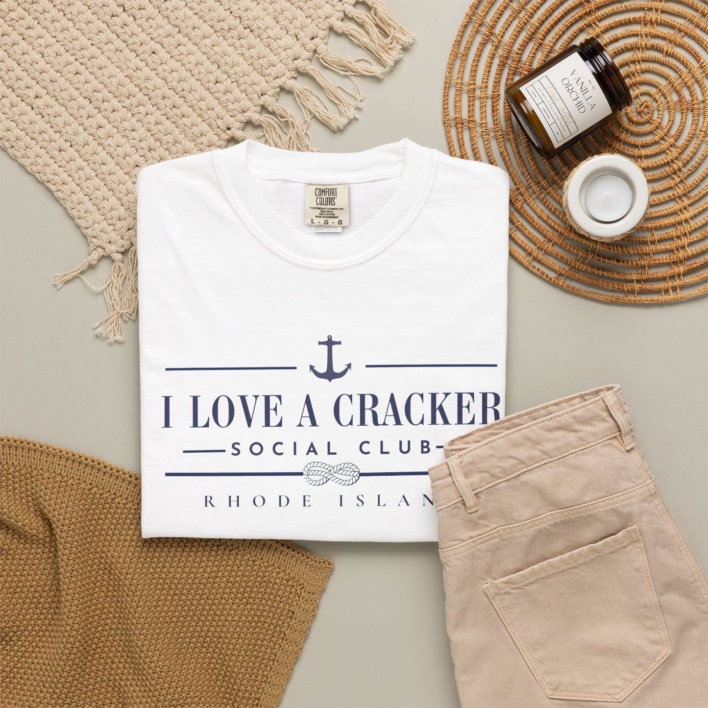 I Love a Cracker Social Club T-shirt | Nautical Anchor Rhode Island