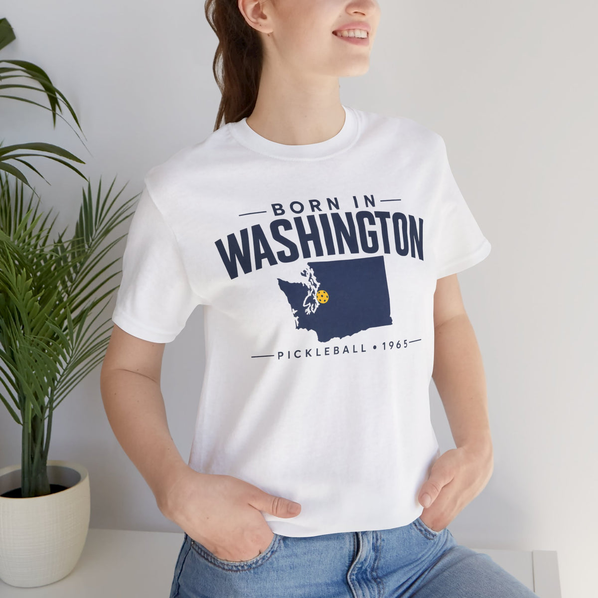 Born in Washington Pickleball 1965 Unisex Tee