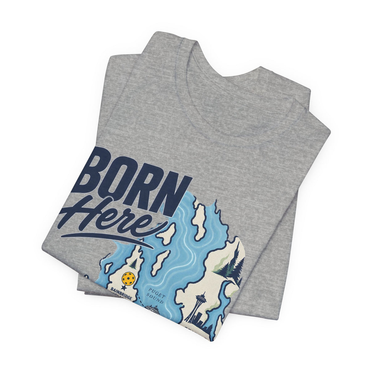 Copy of Born Here Bainbridge Island Pickleball 1965 Unisex Tee