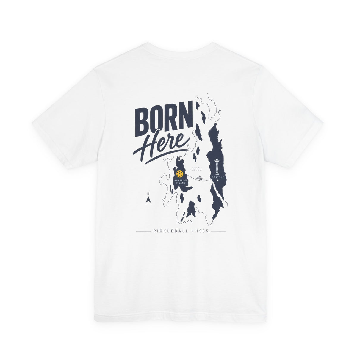 Bainbridge Island Pickleball 1965 Front & Back Tee