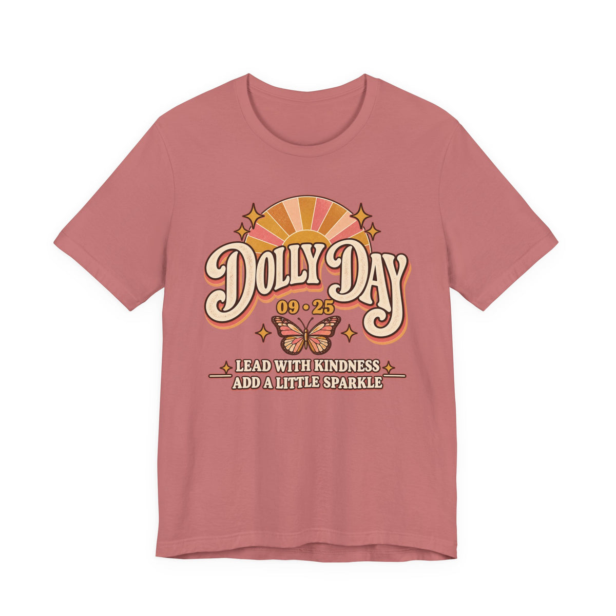 Dolly Day 09•25 Tee – Lead With Kindness, Add a Little Sparkle