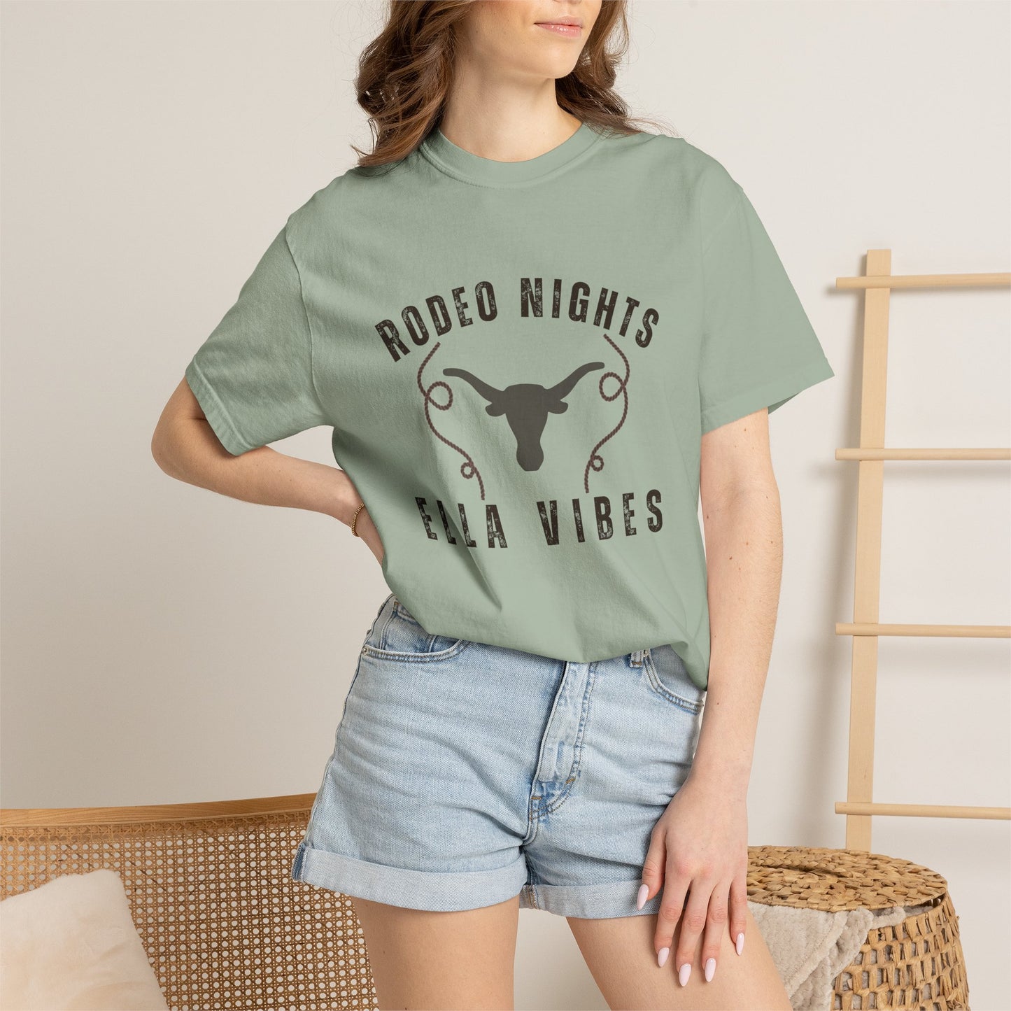 Rodeo Nights Ella Vibes Shirt, Western Cowboy Tee, Longhorn Graphic Shirt, Country Concert Tee, Cowboy Rodeo Shirt