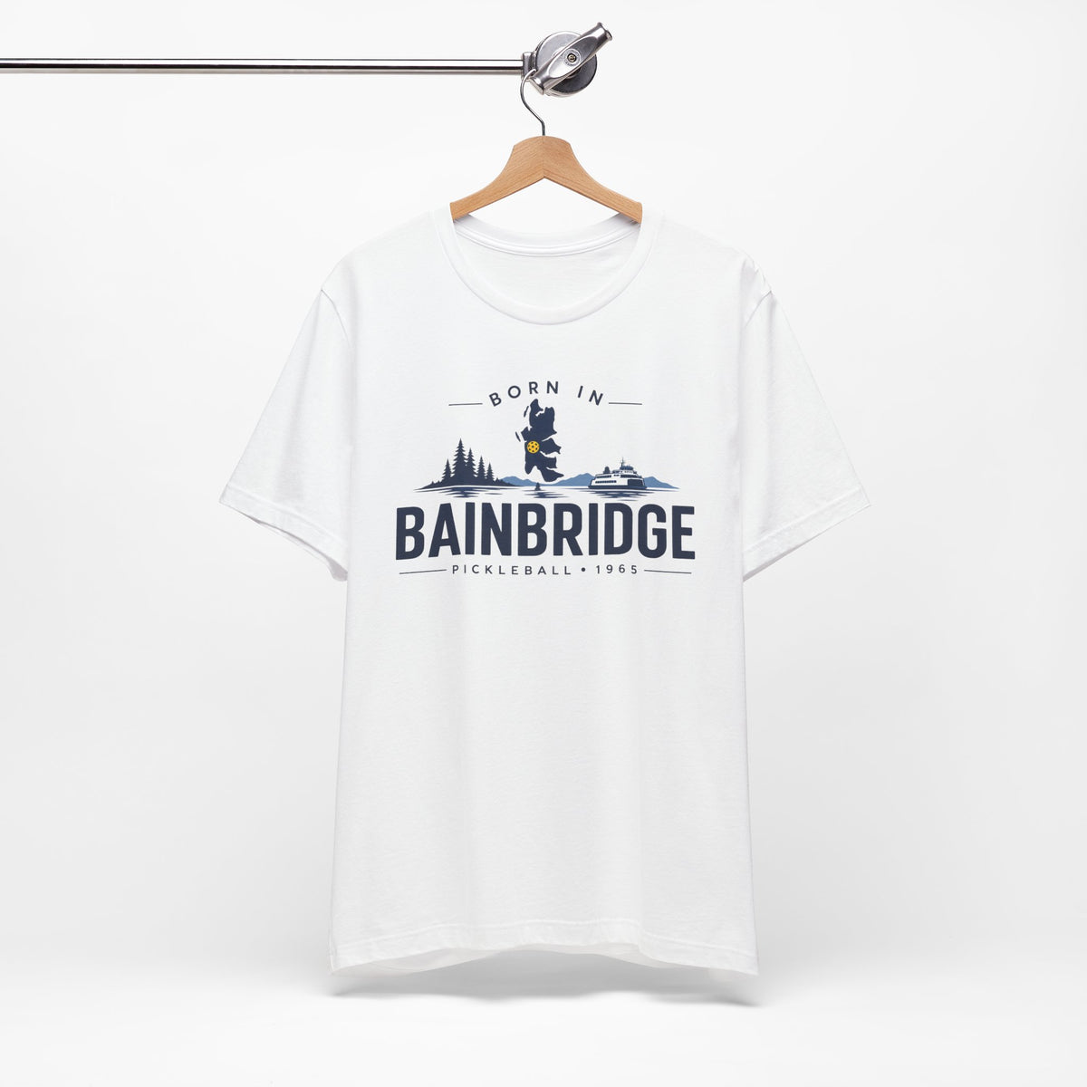 Born in Bainbridge Pickleball 1965 Tee | Bainbridge Island Washington