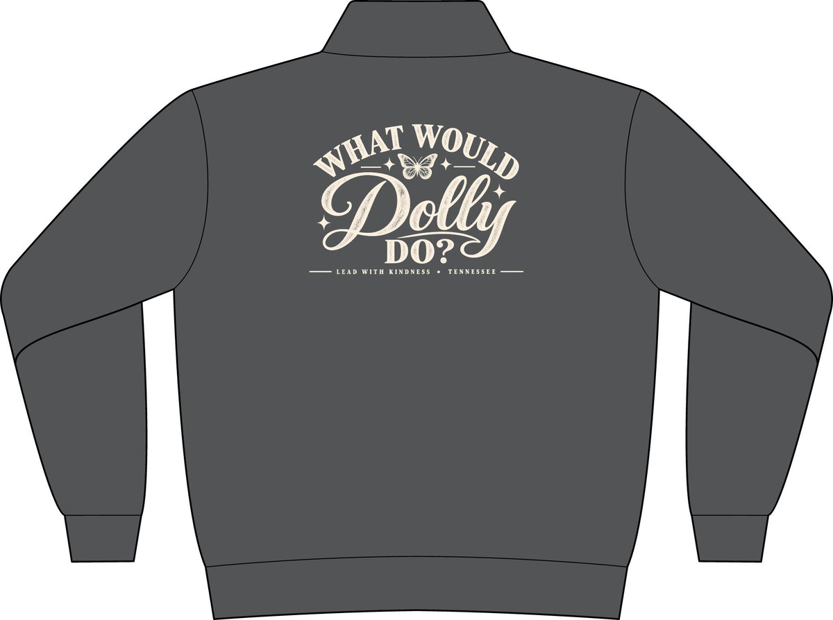 What Would Dolly Do? Quarter-Zip Sweatshirt – Bella + Canvas 4740