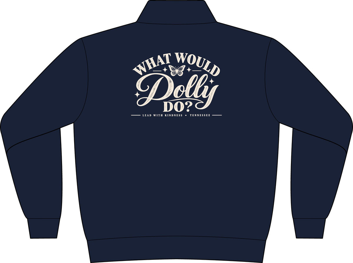 What Would Dolly Do? Quarter-Zip Sweatshirt – Bella + Canvas 4740