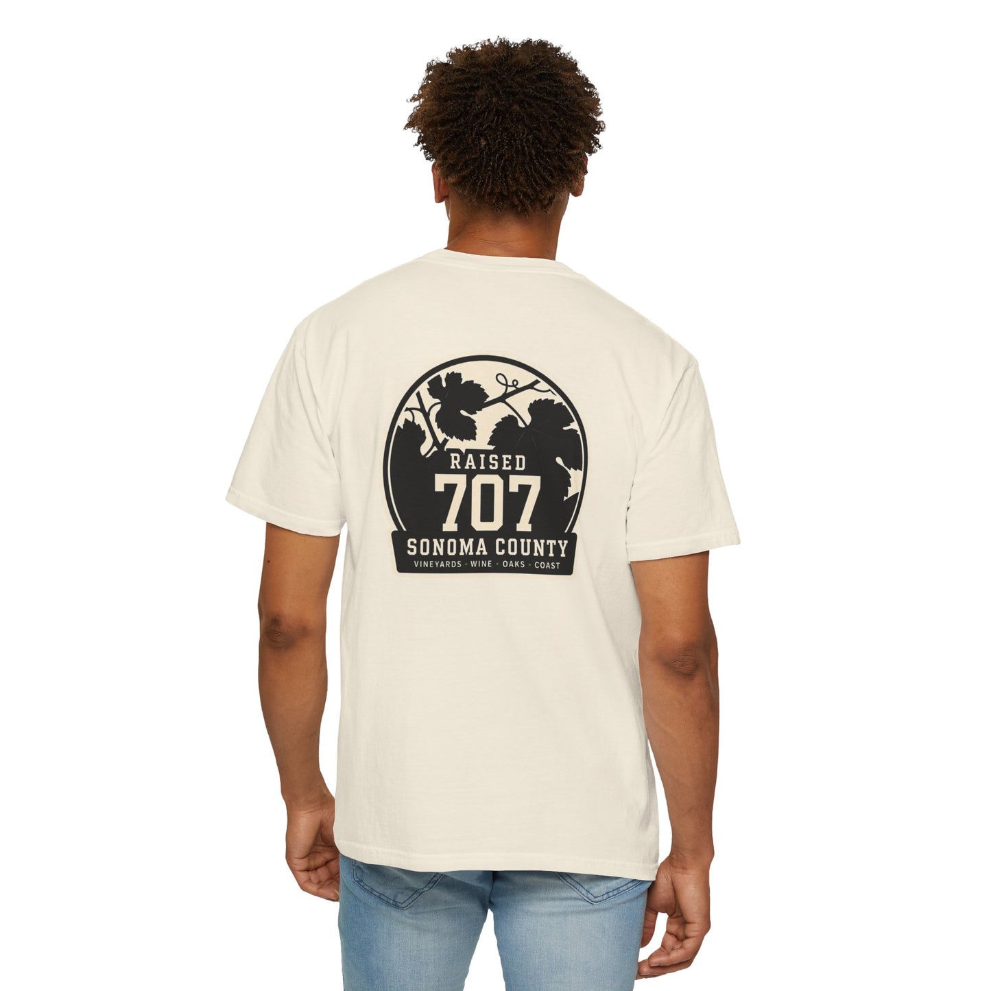 Raised in Sonoma County T-Shirt | Napa Wine Country Tee | 707 Vineyard Graphic Shirt | California Wine Lover Gift | Heldsburg Tee
