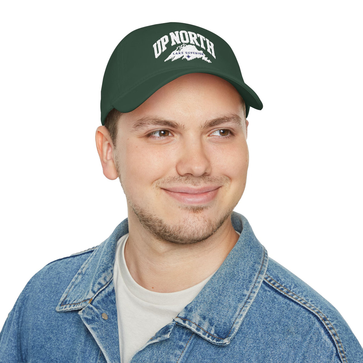 Up North Lake Superior Embroidered Low-Profile Trucker Hat