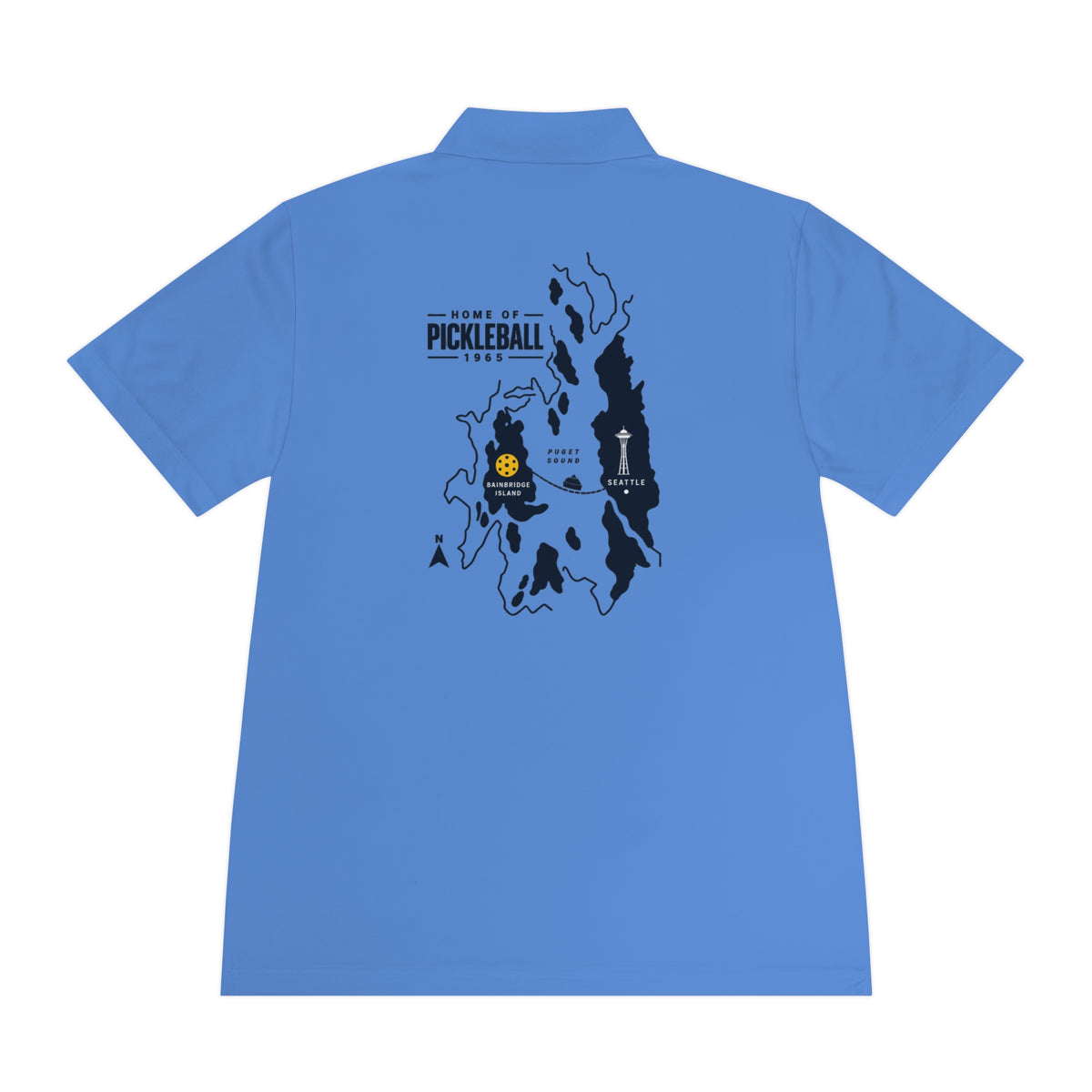Bainbridge Island Home of Pickleball 1965 Men’s Performance Polo