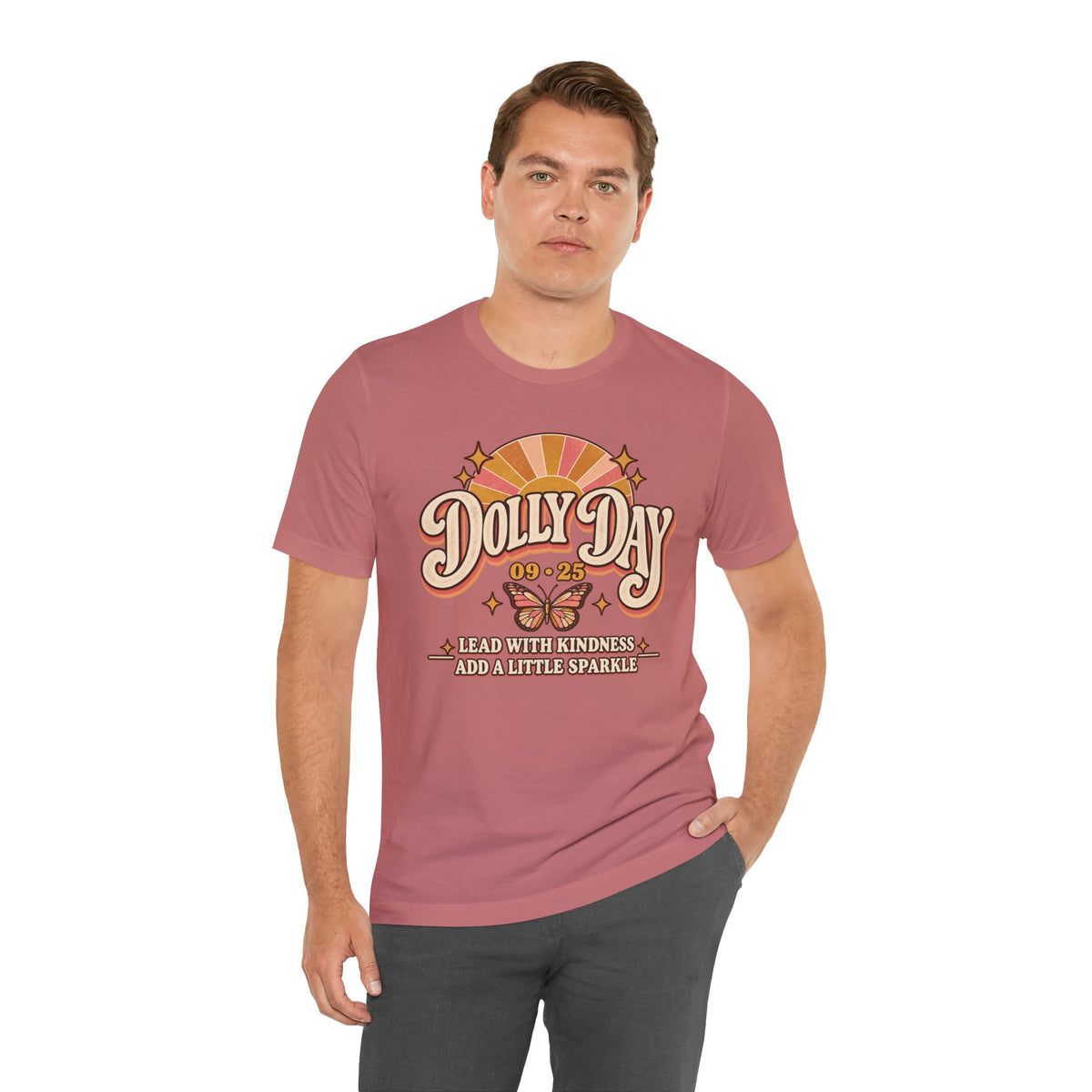 Dolly Day 09•25 Tee – Lead With Kindness, Add a Little Sparkle