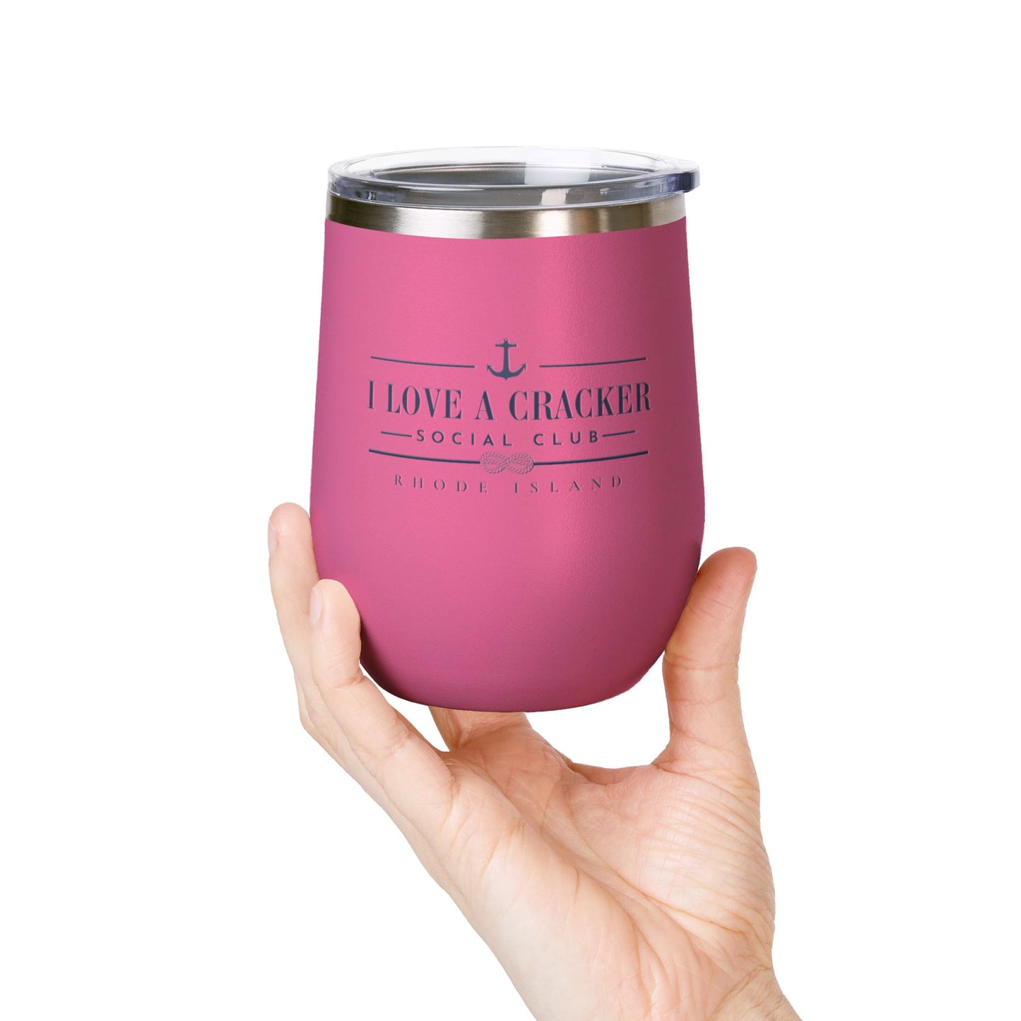 I Love a Cracker Social Club Tumbler, RHORI Inspired Wine Tumbler, Rhode Island Gift, Funny Bravo Cup, 12oz Insulated Cup
