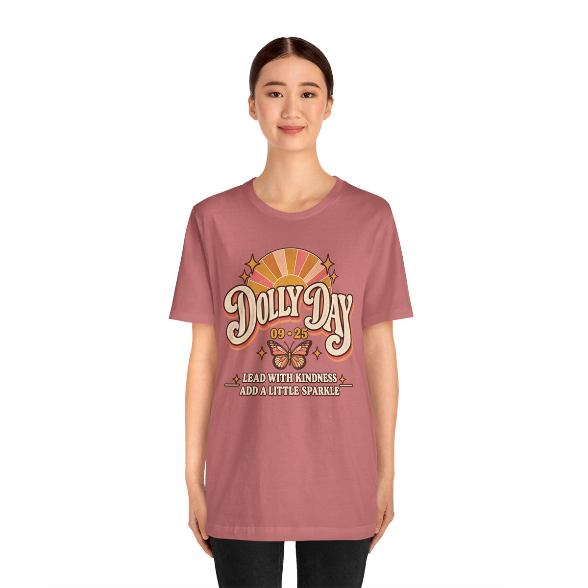Dolly Day 09•25 Tee – Lead With Kindness, Add a Little Sparkle