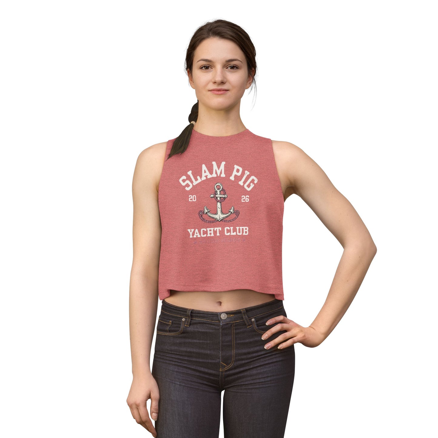 Slam Pig Yacht Club Crop Tank, Rhode Island Muscle Tank, Bravo RHORI Shirt, Coastal Summer Top