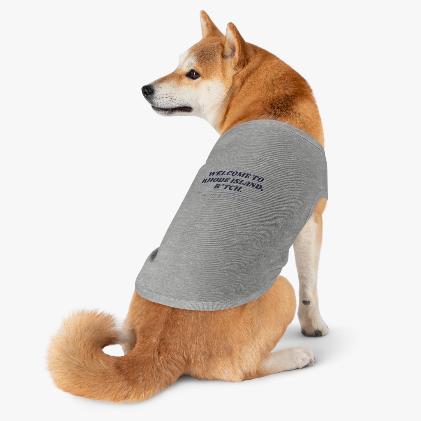 Rhode Island Dog Shirt Pet Clothes Welcome To Rhode Island B*tch Funny Puppy Tee