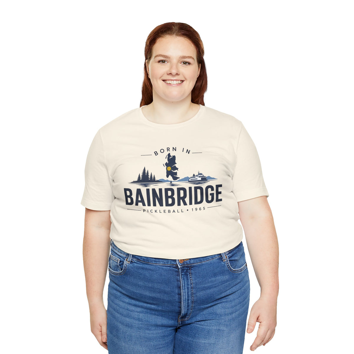 Born in Bainbridge Pickleball 1965 Tee | Bainbridge Island Washington