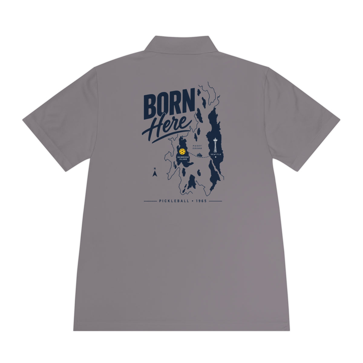 Bainbridge Island Born Here Performance Pickleball Polo – Men’s